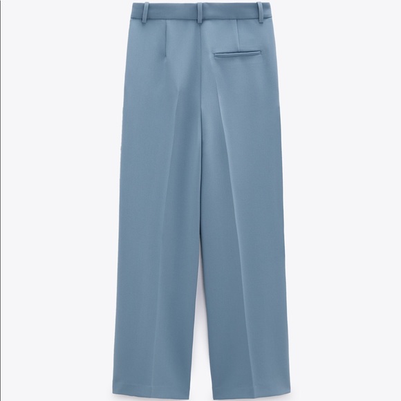 ZARA Wide Leg Pants Sky Blue - Picture 8 of 10